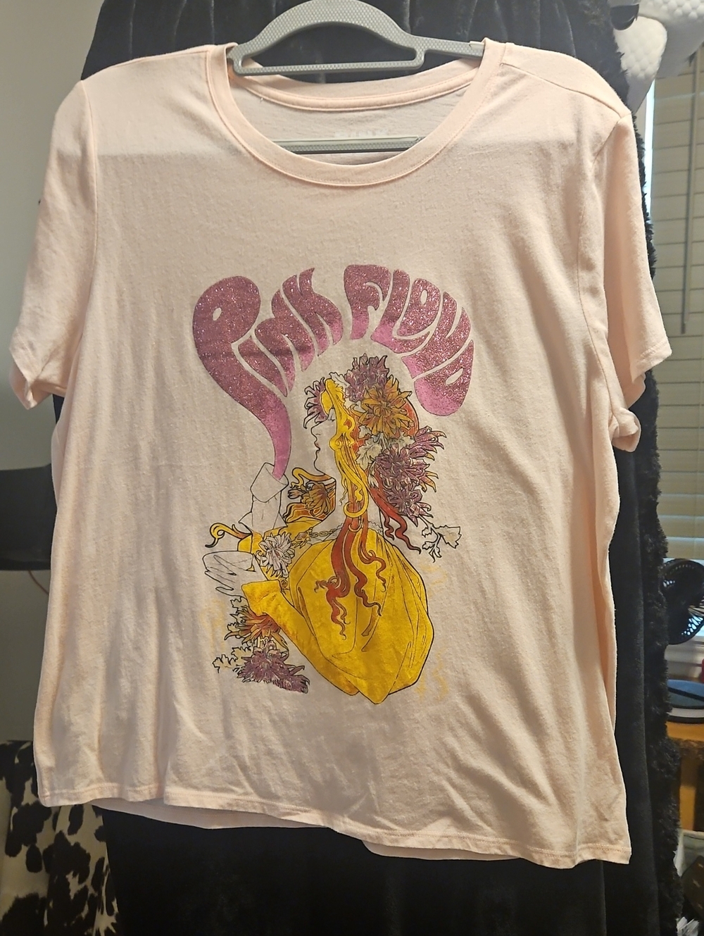 Lucky Brand Pastel Pink Logo Crewneck Tee